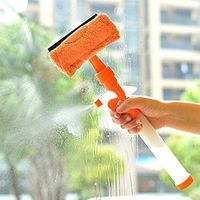 Teanfa New Handy Double-Sides Window Glass Brush Car Windshield Cleaner Cleaning Tool with Spray Pipe(Color Random)