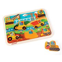 Janod JND07077 Construction Site Chunky Puzzle (Pack of 8)