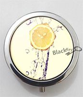 BlackKey Lemon Fruit 3-Compartment Decorative Pocket Gift Box Case Organizer for Pill, Color 1 -2333