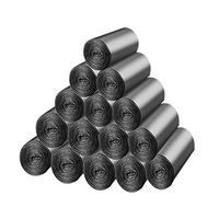 Garbage Bags 4 Gallon Black, 300 Count Plastic Glad Small Trash Bags for Home,Bedroom, Kitchen, Rolls Package- Easy to Tear Open