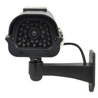 Fake Security Camera, Best Outdoor Security Camera System, Features Dummy Security Camera, Solar Powered & LED Light, Includes 2 Rechargeable AA Batteries, Satisfaction Guarantee (Black)