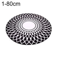 Super1798 Round Geometric Pattern Computer Chair Mat Carpet Pad Home Bedroom Sofa Decor - 1# 80cm-1# 80cm