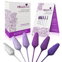 Hello Diva Deluxe Kegel Exercise Kit for Women – 6 Progressive Weights – Strengthens Pelvic Floor & Helps Improve Bladder Control – Silicone Training System