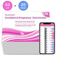 Femometer 50 Ovulation Test Strips and 20 Pregnancy Test Strips Combo kit, OPK