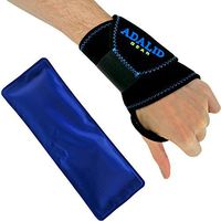 Wrist Ice Gel Pack with Support Brace for Hot and Cold Therapy - Adjustable Wrap, Multi-Purpose, Microwaveable and Reusable (One Size, Left or Right Hand)
