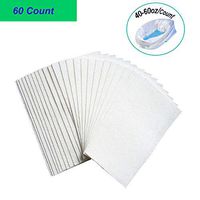 Super-Absorbent Pads for Commode Liners (40-60oz per Count), CuleedTec SAP Absorbency Commode Absorbent Pads for Bedside Commode Bags, Gelling Absorbent Pads, Liquid Absorber (60 Count)