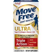 Type II Collagen, Boron & HA Ultra Triple Action Tablets, Move Free (30 count in a bottle), Joint Health Supplement With Just 1 Tiny Pill Per Day To Promote Joint, Cartilage and Bone Health