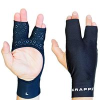 Finger Tape Alternative Compression Gloves Pair, Injury Jam Protection Splint & Grip Support for BJJ & Athletic Sports Black Unisex Double Extra Large