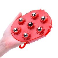 Palm Shaped Massage Glove Body Massager with 7 360-degree-roller Metal Roller Ball Beauty Body Care