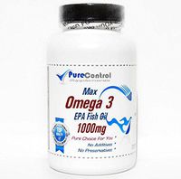 Natural Max Omega 3 EPA Fish Oil 1000mg // 200 Capsules // Pure // by PureControl Supplements.