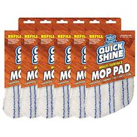 Quick Shine Multi-Surface Spray Mop Refill Pads, Pack of 6