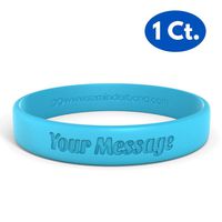 Reminderband Classic Custom 100% Silicone Wristband - Personalized Silicone Rubber Bracelet - Customized, Events, Gifts, Support, Causes, Fundraisers, Awareness - Men, Women, Kids