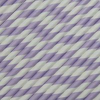 Aardvark Lilac Striped Paper Drinking Straws (Qty of 100 - Made in USA)