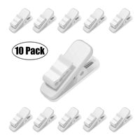 FENGWANGLI Earphone Wire Clip Headphone Mount Cable Clothing Clip Earbud Clip to Keep Earphone/Microphone Cord in Place for 1.5mm Wire Diameter Round Wire Earphone,10 Pcs (White)