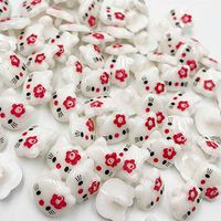 HUIJUNWENTI 100Pcs Wholesale Red Hellokitty Plastic Buttons Children's Clothing Accessories PT187