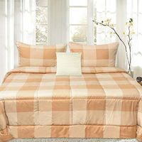 Buffalo Plaid Reversible Down Alternative Comforter Set Full-Queen/Taupe/White