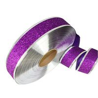 Christmas Ribbons Glitter Ribbon Holiday Decor Xmas Gift Wrapping Purple Color 2M