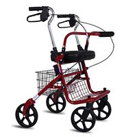 Folding Rollator Walking Frame with Locking Brakes, seat, Tray Basket and Cane Holder,Light and Safe Design,Adjustable Height,Seat and Backrest, for Elderly,Disabled & Limited Mobility Patients