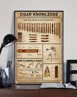 HolyShirts Cigar Knowledge Cigar Sizes Shapes Colours Guide Chart How to Smoke a Cigar Poster (16 inches x 24 inches)
