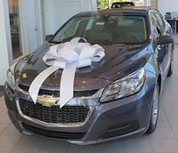 30" Magnetic Car Bow - Made in USA (White)