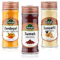 Premium Natural Gourmet Sumac Ginger Turmeric Collection | Ideal for Salads, Meats, and Rice | Set of 3