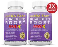 Ultra Fast Pure Keto Boost Max 1200MG Keto Pills Advanced BHB Ketogenic Supplement Exogenous Ketones Ketosis for Men Women 60 Capsules 2 Bottles