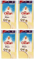 Mr. Clean Multi-Purpose Household Cleaning Wipes, Reusable, Machine Washable, 6 Per Pack (Pack of 4)