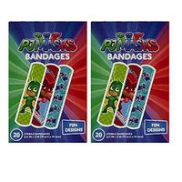 PJMasks Bandages 40 Fun Bandaids 2 Packs 3/4 inch x 3inch