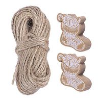 SUPVOX Christmas Series Kraft Paper Hanging Tags with Twine 10m for Thanksgiving Gift Tags