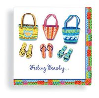 Feeling Beachy Flip Flop Bag Cocktail Beverage Napkins