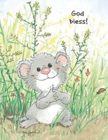 Suzy's Note Card Collection Stationery, God Bless Mouse - 10872