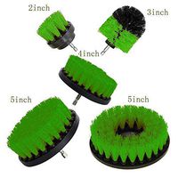 Zerich Stiff Bristle 5 Piece Drill Brush Nylon Cordless Drill Powered Spinning Brush Heavy Duty Scrubbing Drill Attachment Kit Power Scrub Brush#3334