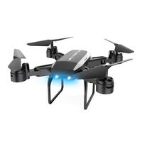 Remote Drone for Kids Folding Four-axis Aircraft Professional Drone Fixed High Long-Range RC Airplane Quadcopter with 3D Flip (Black)
