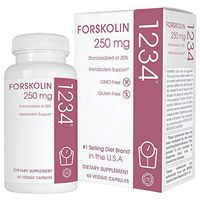 Creative Bioscience Forskolin 1234 Natural Weight-Loss Pills for Women & Men –Forskolin 250 mg Standardized 20% - 600 mg Green Tea – 75 mg Cayenne – Veggie Caps (60 Count)