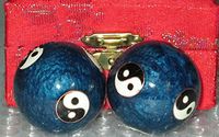 Chinese Cloisonne Balls - Yin & Yang Baoding Balls size 1-1/2"