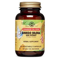 Solgar - Standardized Full Potency Ginkgo Biloba Leaf Extract, 60 Vegetable Capsules