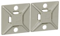 Panduit ABM2S-A-C14 Adhesive Backed Cable Tie Mount, 4-Way Mount, Pre-Installed Adhesive, Indoor Environment, ABS, Rubber Mounting Method, Gray (Pack of 100)