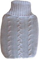 Warm Tradition Heather Gray Cable Knit Hot Water Bottle Cover- Cover ONLY