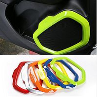 Dwindish Green ABS Interior Car Door Sound Speaker Audio Ring Cover Trim for Jeep Renegade 2015 Up