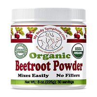 100% USDA Certified Organic Beetroot Superfood Juice Powder | Raw Beet Root, Pure, Non GMO, Natural Source of Nitrates | Boost Nitric Oxide & Supports Circulation, Digestion, Stamina, Energy (8 Oz)
