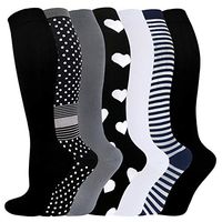 Compression Socks For Men & Women - 3/6 Pairs - Best for Running,Medical,Sports,Flight Travel, Pregnancy - 20-30mmHg (Multicoloured 8, Large/X-Large)