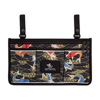 Wheelchair Side Bag - Arm Rest Pouch - Wheel Chair Accessories Organizers - Fits Walkers, Rollators, Scooters (Japanese Koi)