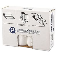 Inteplast S386012N High-Density Can Liner, 38 x 60, 60gal, 12mic, Clear, 25/Roll, 8 Rolls/Carton