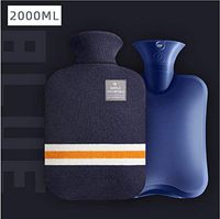 Milla Youpin Home and Outdoor Woven Hot Water Bag with Classic Striped Hand Warmer, Capacity: 2000ML