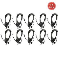 Avid AE-36 White On-Ear Stereo Headphones with Boom Microphone (10-Pack)