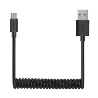 [2 Pack] Yellowknife Coiled USB Type C Cable, USB C to USB A 2.0 3ft Fast Charging Sync Coiled Cord for Type-C Devices(Type C 2 Pack Black)