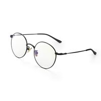 Aroncent Vintage Round Blue Light Blocking Computer Glasses Anti Eye Fatigue with Transparent Lens