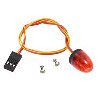 LAFEINA 5 Modes Ultra Bright LED Lights Rotating Flashing Police Lamp for 1/8 1/10 RC Mode Crawler Truck Short Course Car CC01 D90 SCX10 4WD (Red)