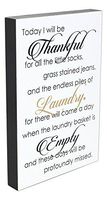 Adams & Co 15" x 9.75" Wood Box Sign "Today I Will Be Thankful"