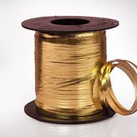 3/16 inches x 219 Yards Gold Metallic Crimped Curling Ribbon